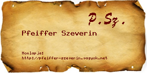 Pfeiffer Szeverin névjegykártya